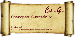 Cserepes Gusztáv névjegykártya