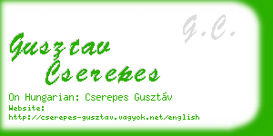 gusztav cserepes business card