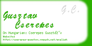 gusztav cserepes business card